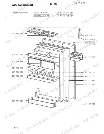 Схема №1 SAN1735 TKW с изображением Всякое для холодильника Aeg 8996711513052