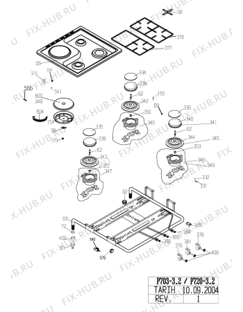 Схема №7 BEKO BF 2020 (6631873000) с изображением Корпусная деталь для электропечи Beko 219131069