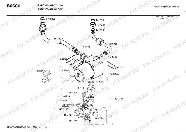 Схема №7 B1RDW2441H HERMETÝK, 20000 kcal/h, DOÐALGAZ с изображением Кодирующий штекер для водонагревателя Bosch 00423156