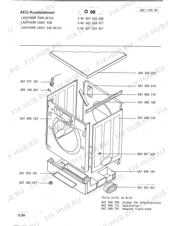Взрыв-схема стиральной машины Aeg LTHCARAT 638 WE - Схема узла Section1