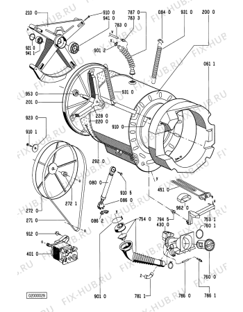 Схема №2 AWM 279 с изображением Ножка для стиралки Whirlpool 481250018072