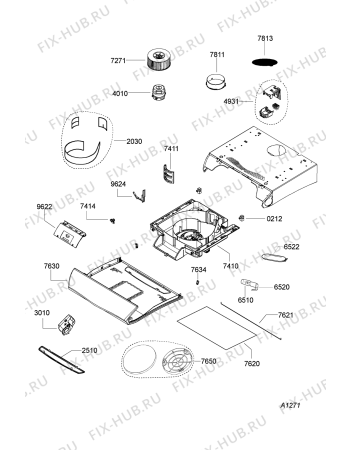 Схема №1 AKR 433 NB с изображением Блок управления для вентиляции Whirlpool 481227018012