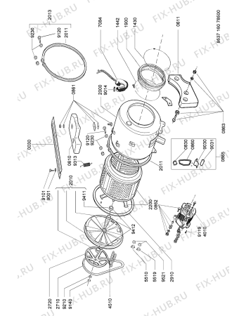 Схема №2 AWG 160/3 с изображением Электролиния для стиральной машины Whirlpool 481232178126
