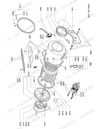 Схема №2 AWG 160/3 с изображением Вставка для стиралки Whirlpool 481944269347