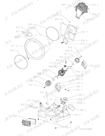Схема №2 AMB 3872 с изображением Обшивка для стиральной машины Whirlpool 481010437716