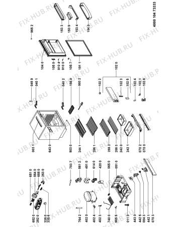 Схема №1 301.994.95 CDN 80 REFRIGERATOR с изображением Микрокомпрессор для холодильной камеры Whirlpool 481010463089
