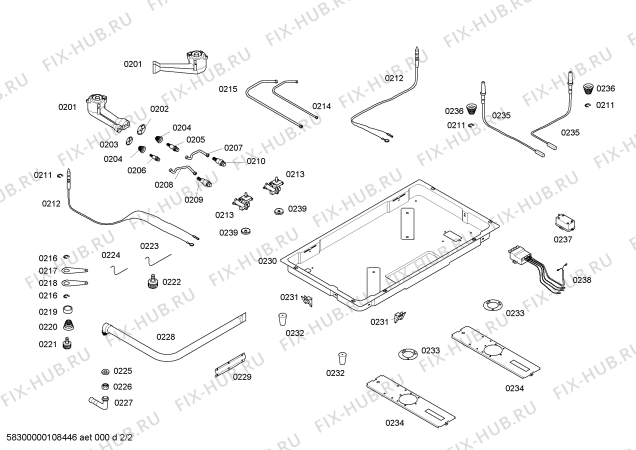 Схема №2 ER70350MX SIEMENS с изображением Дюза для плиты (духовки) Siemens 00428162