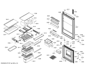 Схема №4 KGN46A73 с изображением Дверь для холодильника Bosch 00247563