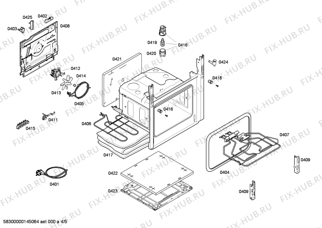 Схема №5 HLN424120V с изображением Ручка конфорки для плиты (духовки) Bosch 00614539