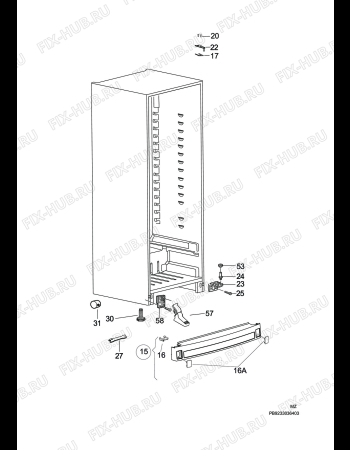 Взрыв-схема холодильника Electrolux ERF3700JHW - Схема узла C10 Cabinet