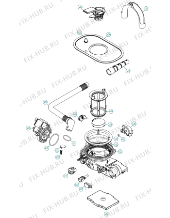 Взрыв-схема посудомоечной машины Asko D5534 CB FI TW   -Titanium (401549, DW90.2) - Схема узла 04