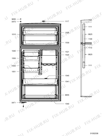 Схема №5 WTMD 630 SF с изображением Дверца для холодильника Whirlpool 480132100877