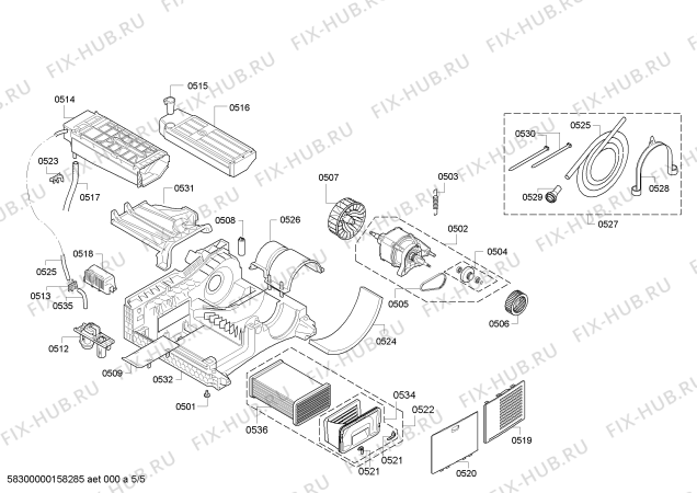 Схема №5 WTE86384NL с изображением Панель управления для электросушки Bosch 00702271
