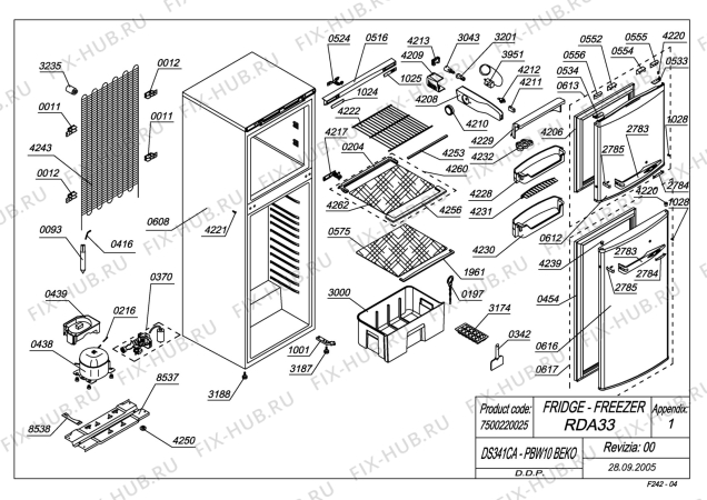 Купить Холодильник Beko Ds 325000