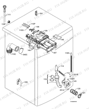 Взрыв-схема стиральной машины Electrolux EWFM12470W - Схема узла Hydraulic System 272