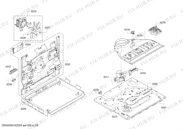 Взрыв-схема плиты (духовки) Bosch HEA23B152 Bosch - Схема узла 02