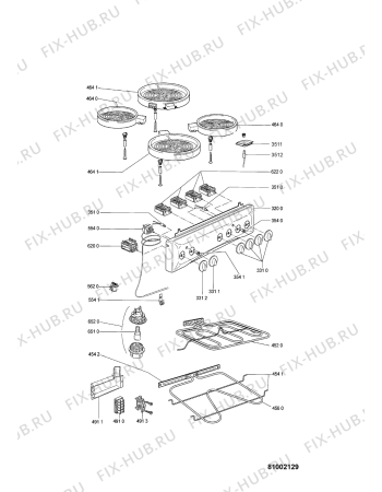 Схема №2 ACM 346 с изображением Фиксатор для плиты (духовки) Whirlpool 480121103351