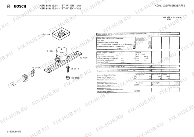 Схема №5 KSU4151IE с изображением Контейнер для холодильной камеры Bosch 00059147