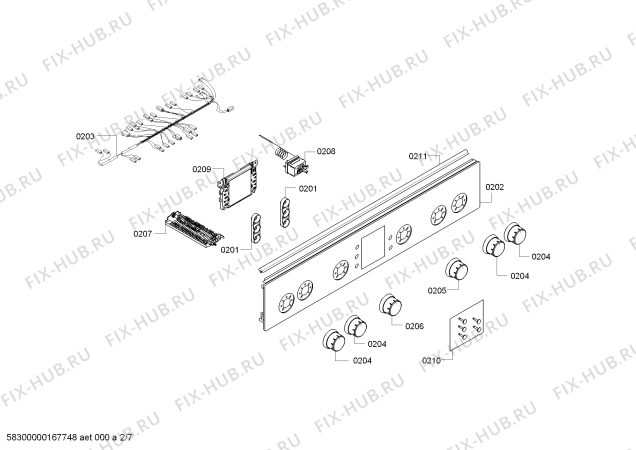 Схема №7 FRS5131GML с изображением Кабель для электропечи Siemens 00627710