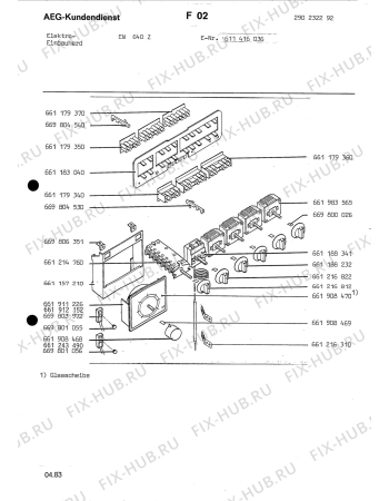 Схема №6 EW 640 Z с изображением Уплотнение для электропечи Aeg 8996611808917