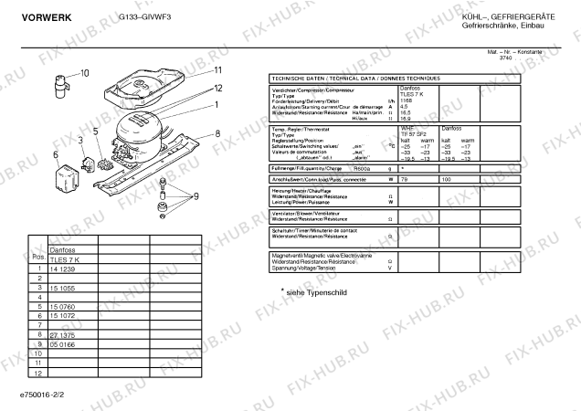 Взрыв-схема холодильника Vorwerk G133 gi1vwf3 - Схема узла 02