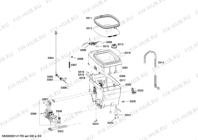 Схема №4 WOT24552FF с изображением Панель управления для стиральной машины Bosch 00676364