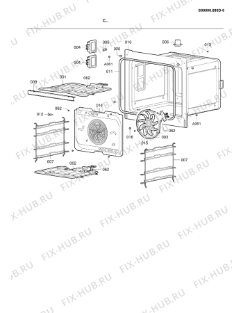 Схема №9 BPH 8602/2 R EDELSTA с изображением Дверь (стекло) духовки для электропечи Whirlpool 482000006268
