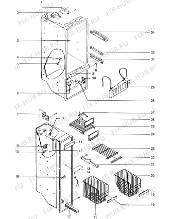 Схема №6 RA72RA710 (F012808) с изображением Ручка регулировки для холодильной камеры Indesit C00132206