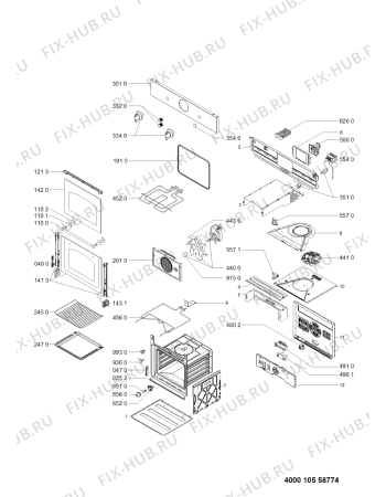 Схема №1 AKP 263/NA с изображением Дверка для электропечи Whirlpool 481010559974