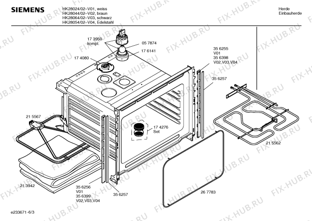 Схема №6 HK28064 с изображением Инструкция по эксплуатации для духового шкафа Siemens 00528516