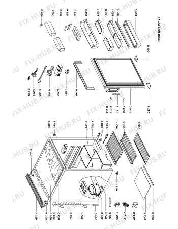 Схема №1 KRC 16 GH с изображением Дверца для холодильной камеры Whirlpool 481944269059