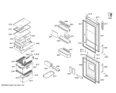 Схема №4 KGN34A93 с изображением Дверь морозильной камеры для холодильника Bosch 00247645