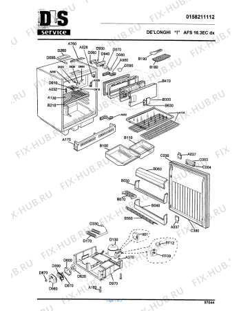 Схема №1 AFS 16.3 EC DX Frigo/congelatori с изображением Другое для холодильной камеры DELONGHI ML1595