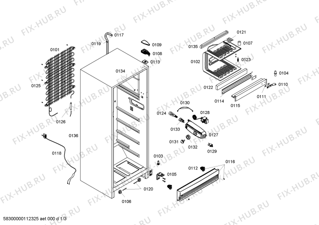 Схема №3 KSU347032H REF BL BOSCH RD141 110V/60HZ R134 с изображением Решетка для холодильной камеры Bosch 00241002