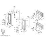 Схема №6 KMF40S50TI с изображением Дверь для холодильника Bosch 00712314
