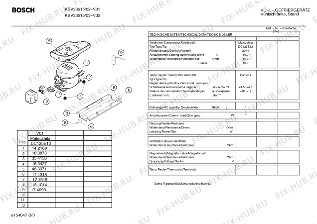 Взрыв-схема холодильника Bosch KSV33615 - Схема узла 03