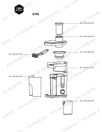 Схема №1 6750 с изображением Мини-контейнер для соковыжималки Seb FS-3072056750