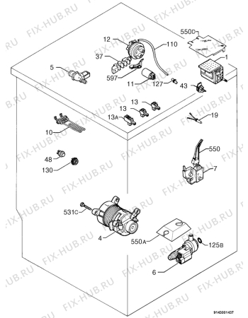 Взрыв-схема стиральной машины Privileg 618951_8338 - Схема узла Electrical equipment 268