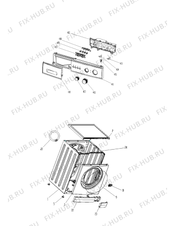 Схема №4 MFW 8623 KKW с изображением Блок управления для стиральной машины Whirlpool 480111101082