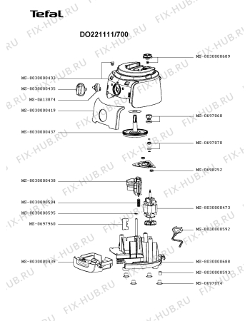 Схема №2 DO221111/700 с изображением Насадка, диск для электрокомбайна Tefal MS-8030000591