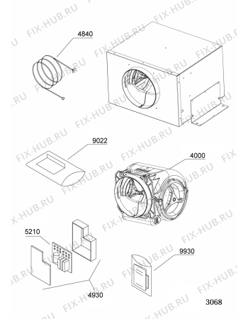Схема №1 208141904405 PRF0046 с изображением Спецнабор для электровытяжки Whirlpool 482000025816