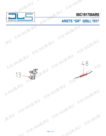 Схема №1 CONTACT GRILL с изображением Термостат для электрогриля ARIETE AT6231420070
