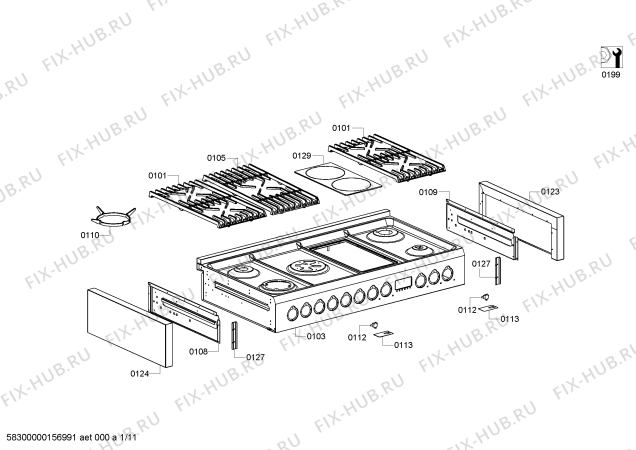 Схема №11 HSD786055N с изображением Кронштейн для плиты (духовки) Bosch 00623327