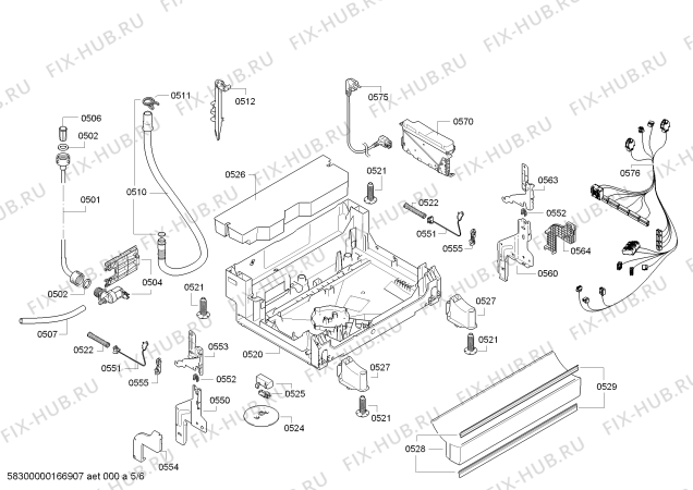 Схема №6 BM2020EA с изображением Ручка выбора программ для посудомоечной машины Bosch 00622606