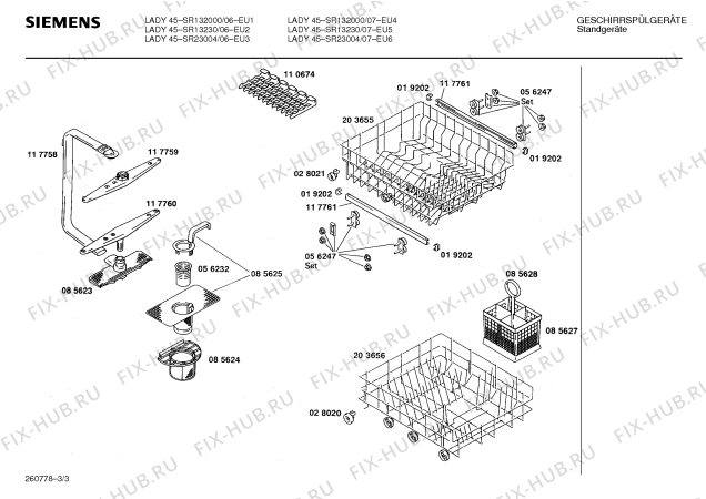 Схема №3 SR23001 с изображением Переключатель для посудомойки Siemens 00057739