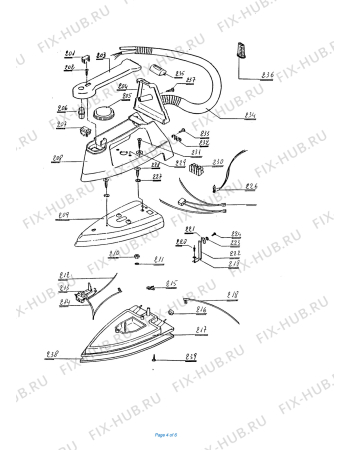 Схема №4 STIRELLA 305 MA с изображением Крышка для электроутюга DELONGHI SC24050016