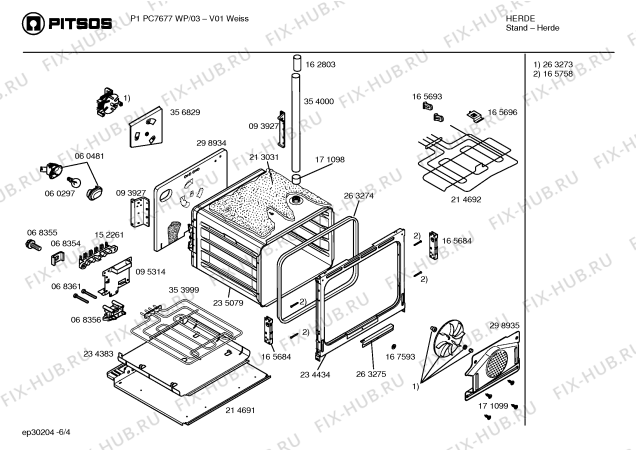 Схема №5 P1PC7677WP с изображением Стеклокерамика для плиты (духовки) Bosch 00235911