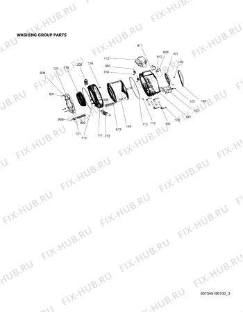 Схема №7 AWG/B M6060 с изображением Обшивка для стиралки Whirlpool 482000020925