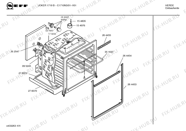 Схема №4 E1710N3 Joker1719B с изображением Панель управления для духового шкафа Bosch 00356881