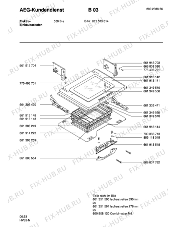 Взрыв-схема плиты (духовки) Aeg COMPETENCE 550B-S - Схема узла Section3